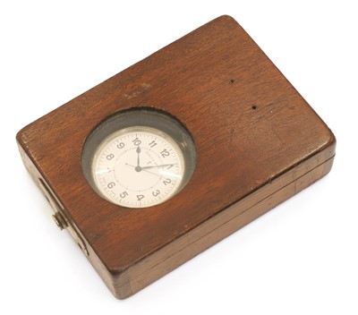 Lot 51 - A Royal Navy chrome and nickel plated open face deck pocket watch