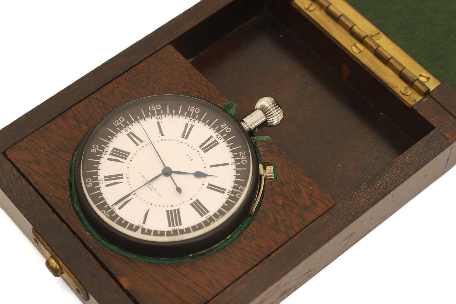 Lot 52 - A Royal Navy Fleet Air Arm chrome open face deck pocket watch