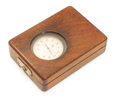 Lot 53 - A Royal Navy chrome plated open faced deck pocket watch