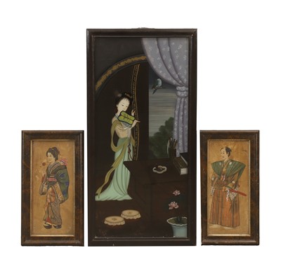 Lot 52 - A pair of Japanese watercolours