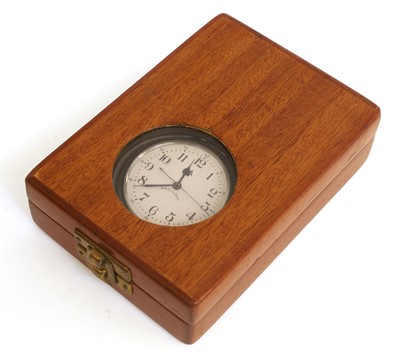 Lot 57 - A US Navy chrome and nickel plated open-faced deck pocket watch