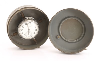 Lot 58 - A US Navy chrome and nickel plated open-faced deck pocket watch