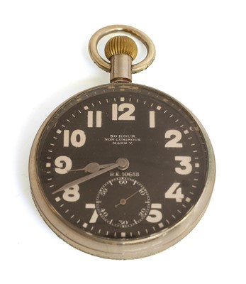 Lot 60 - A World War One Royal Flying Corps Mark V pilots pocket watch