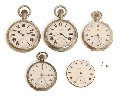 Lot 63 - Three military pocket watches, by Ehrhardt