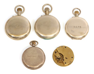 Lot 63 - Three military pocket watches, by Ehrhardt
