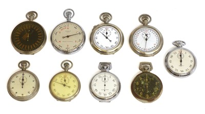 Lot 65 - Nine WWII era military pocket watches