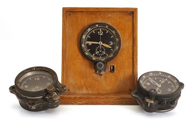 Lot 67 - Three German Luftwaffe J30 cockpit clocks