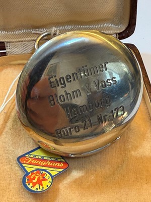 Lot 68 - A German nickel-cased open-face stop watch