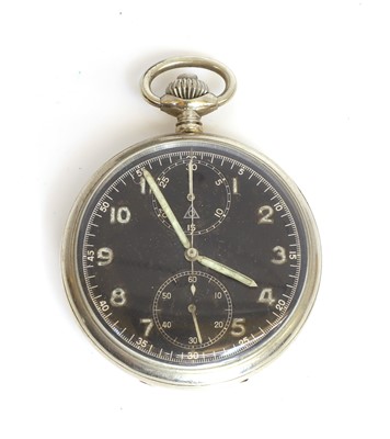 Lot 73 - A German Kriegsmarine chronograph open face pocket watch