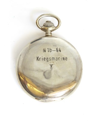Lot 73 - A German Kriegsmarine chronograph open face pocket watch