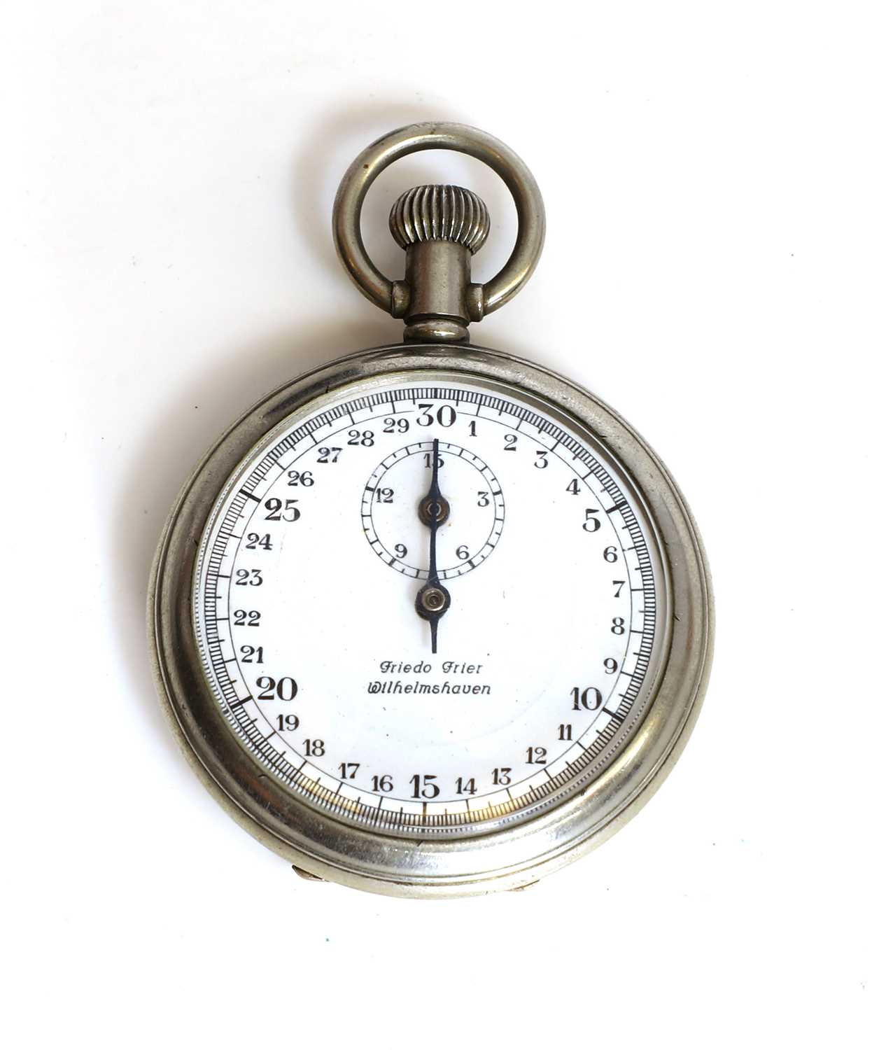 Lot 75 - A German Kriegsmarine 30-second open face stop watch or torpedo timer