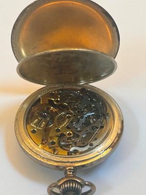Lot 77 - A German Kriegsmarine .800 silver open face pocket stop watch