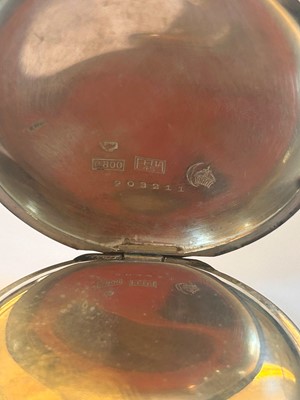 Lot 77 - A German Kriegsmarine .800 silver open face pocket stop watch