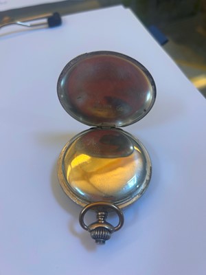 Lot 77 - A German Kriegsmarine .800 silver open face pocket stop watch