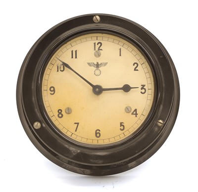 Lot 83 - A German Kriegsmarine ships bulkhead clock