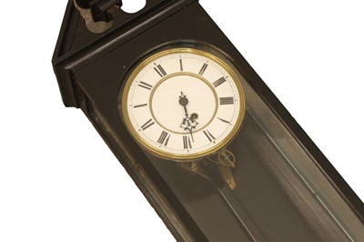 Lot 91 - A Vienna ebonised regulator wall clock