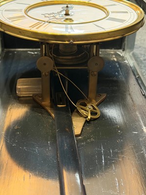 Lot 91 - A Vienna ebonised regulator wall clock