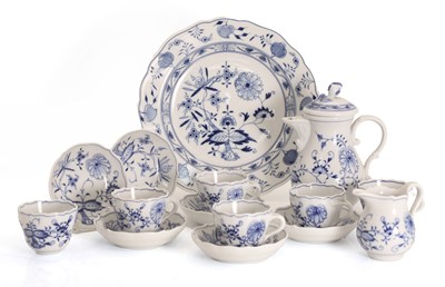 Lot 113 - A Meissen blue onion pattern coffee service