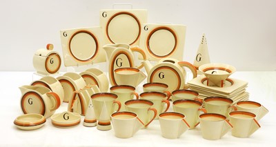 Lot 104 - A collection of Clarice Cliff Bizarre teawares