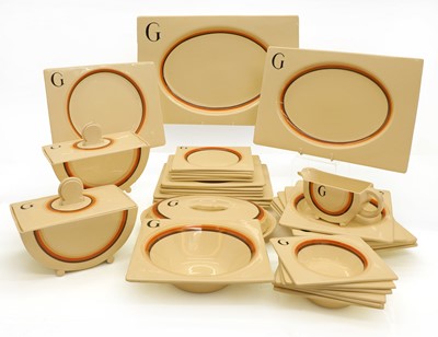 Lot 102 - A collection of Clarice Cliff Bizarre dinnerwares