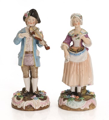 Lot 120 - A pair of German porcelain figures
