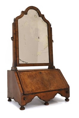 Lot 514 - A Queen Anne style walnut toilet mirror