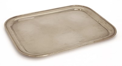 Lot 33 - A rectangular silver serving tray