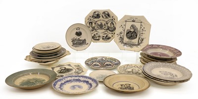 Lot 114 - Eight Wedgwood and French creamware plates