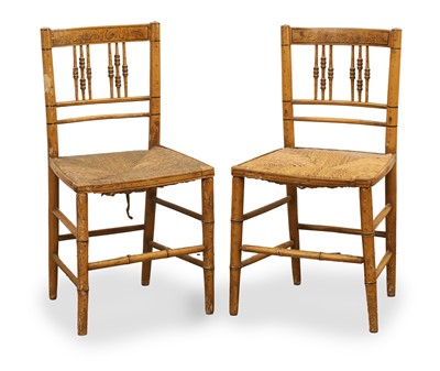 Lot 505 - A set of Regency painted side chairs