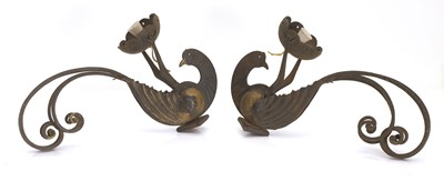Lot 474 - A pair of wrought iron Italian wall sconces