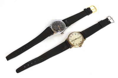 Lot 102 - Two WWII German military-issue wristwatches
