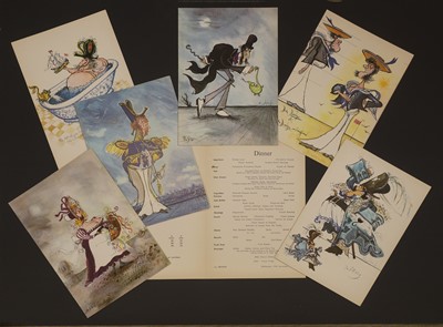 Lot 306 - A collection of Ronald Searle menus