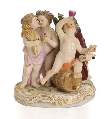 Lot 110 - A Meissen four seasons figure group