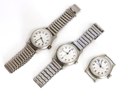 Lot 111 - Two WWII British Air Ministry pilots mechanical wristwatches