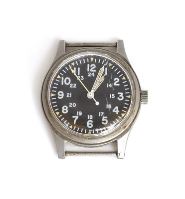 Lot 114 - A MWC GG-W-113 US military pattern stainless steel wristwatch