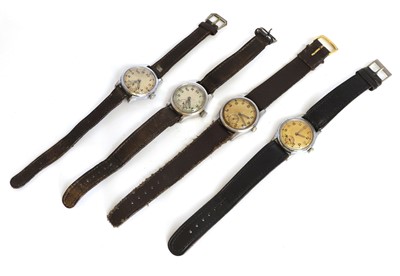 Lot 118 - Four British military issue ATP mechanical wristwatches