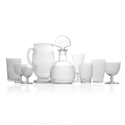 Lot 299 - A Baccarat 'Rohan' pattern glass table service
