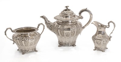 Lot 32A - A matched silver tea set