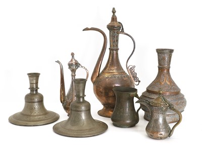 Lot 51 - A collection of Indian copper and brass metalwares
