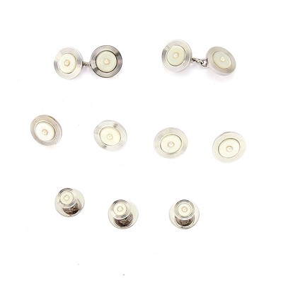 Lot 313 - A tuxedo button and cufflink dress set