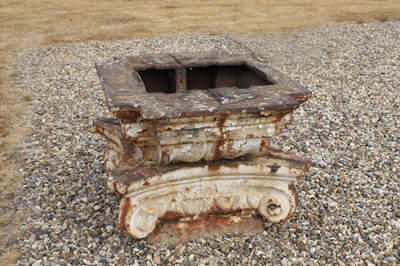 Lot 554 - A large cast iron capital