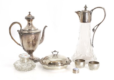 Lot 12 - A collection of silver and silver-mounted items