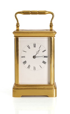 Lot 206 - A gilt-brass gorge cased carriage clock