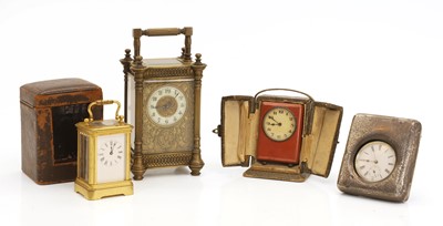 Lot 202 - A collection of carriage clocks