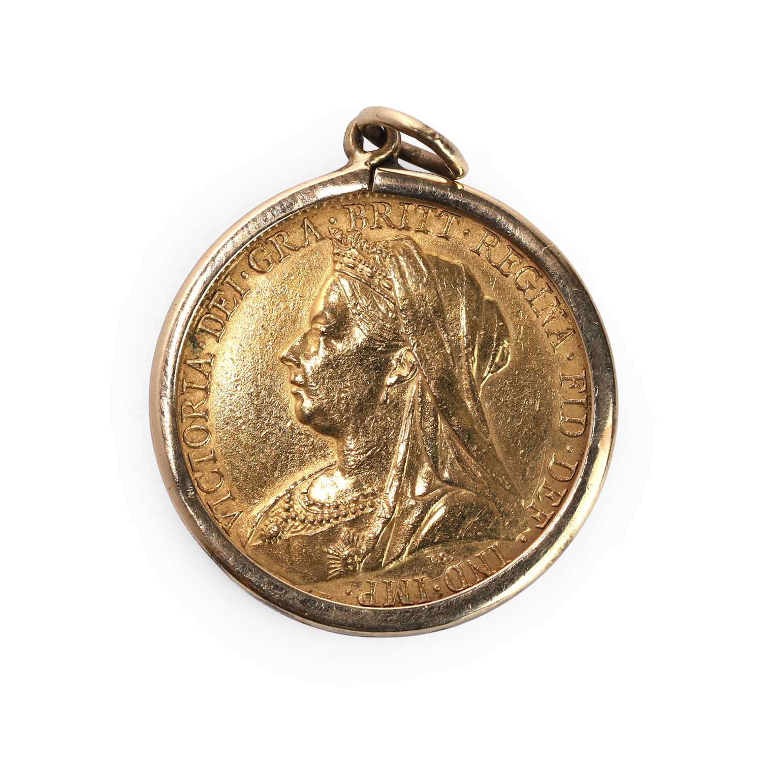 Lot 316 - A full sovereign pendant