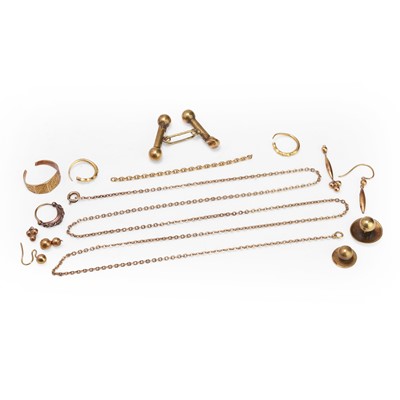 Lot 240 - A group of broken chains and oddments