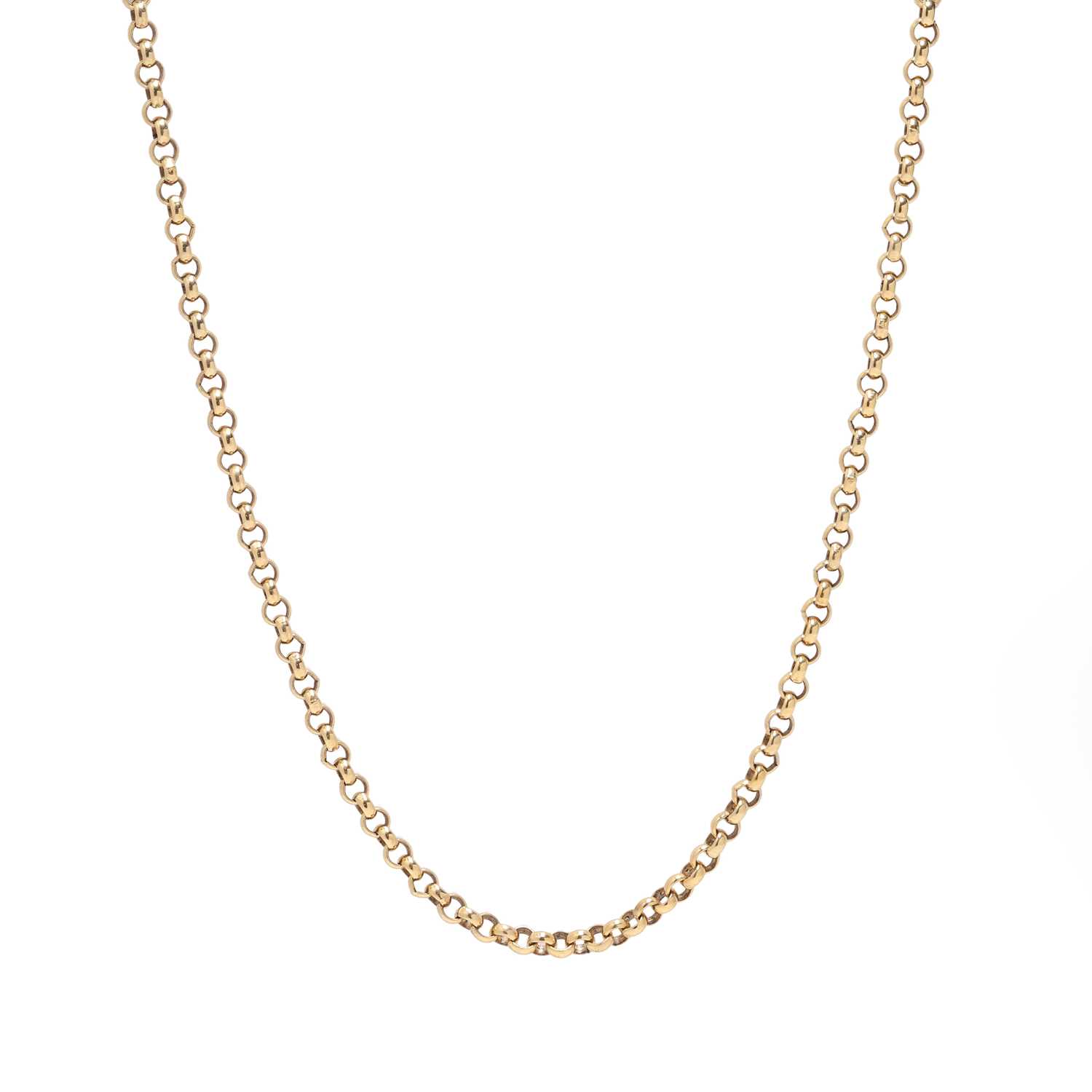 Lot 273 - A 9ct gold belcher chain