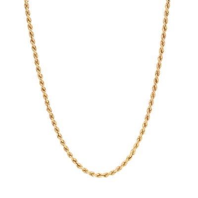 Lot 274 - A 9ct gold rope-twist chain