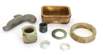 Lot 76 - A collection of Chinese jade and hardstone
