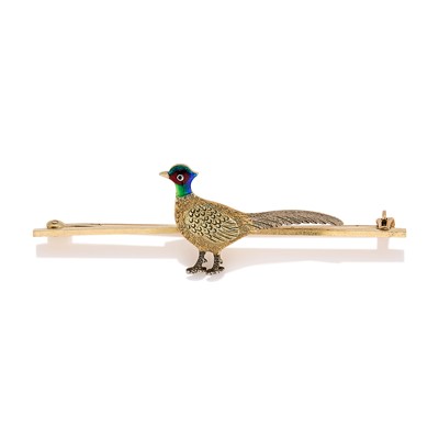 Lot 41 - An early 20th century pheasant brooch